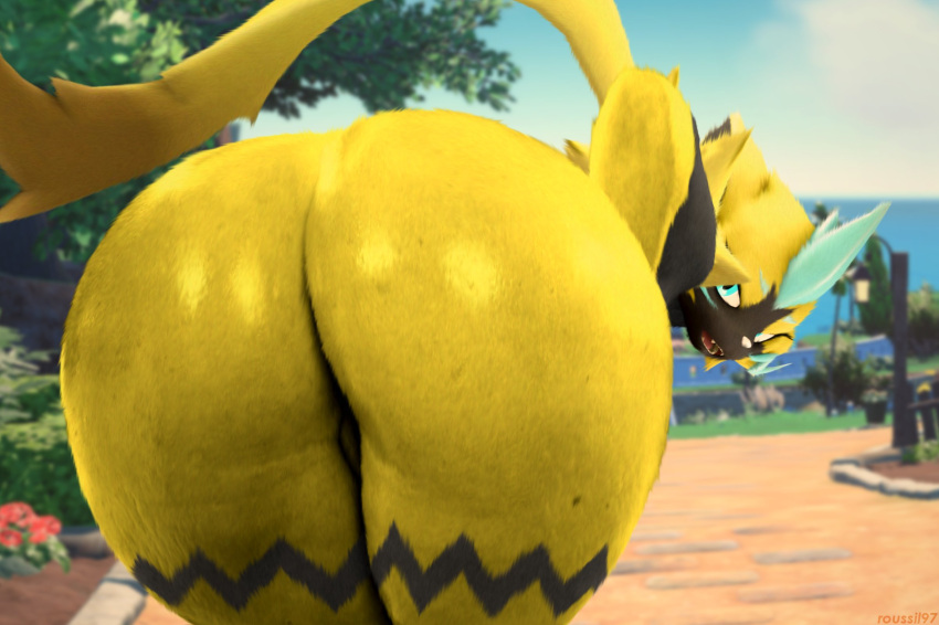 furry furry_female furry_only nintendo otarlette pok&eacute;mon roussil97 zeraora