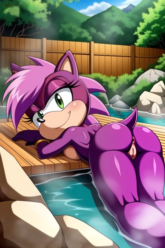 ai_generated anus ass breasts hot_spring mobians.ai nipples nuggeto pussy sega sideboob sonia_the_hedgehog sonic_the_hedgehog_(series)