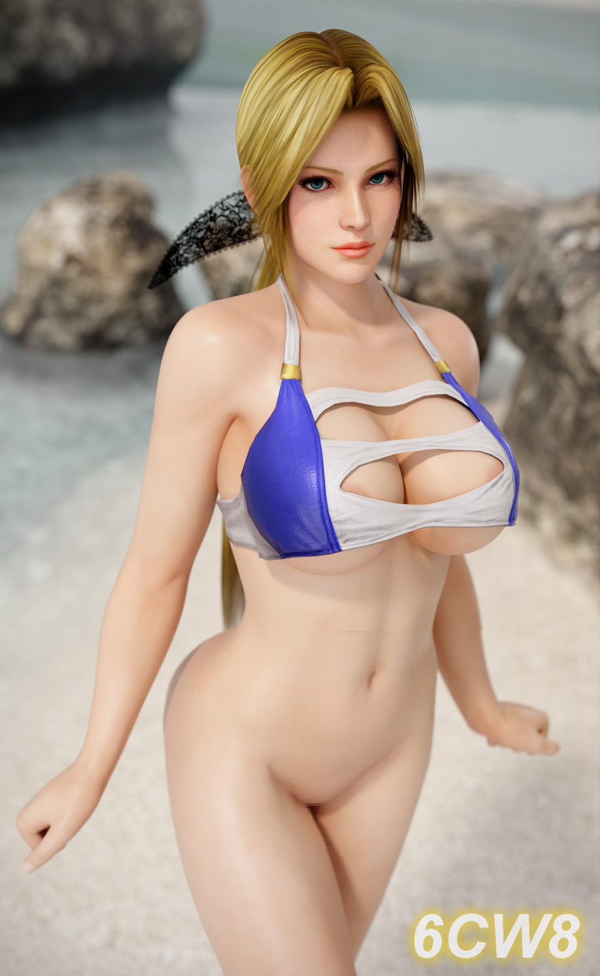 1girl alluring bare_legs beach begs3 big_breasts bikini bikini_top_only blonde_hair blue_eyes dead_or_alive dead_or_alive_2 dead_or_alive_3 dead_or_alive_4 dead_or_alive_5 dead_or_alive_6 dead_or_alive_xtreme dead_or_alive_xtreme_2 dead_or_alive_xtreme_3 dead_or_alive_xtreme_3_fortune dead_or_alive_xtreme_beach_volleyball dead_or_alive_xtreme_venus_vacation helena_douglas naked_from_the_waist_down ocean pussy