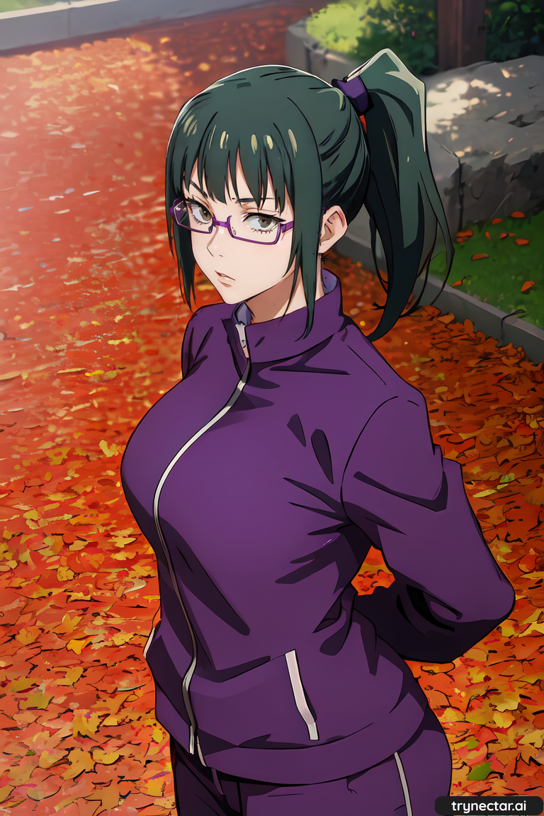 1girl 1girl ai_generated anime big_breasts gif hentai jujutsu_kaisen trynectar.ai zenin_maki