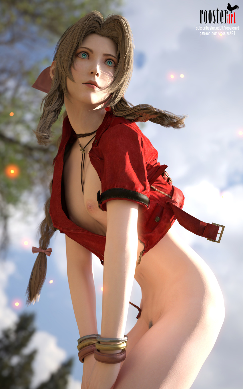 10:16 1girl 1girl 1girl 1girls 3d 3d_(artwork) 4k aerith_gainsborough ass belly belly_button braid breasts breasts breasts closed_mouth female_focus female_pubic_hair final_fantasy final_fantasy_vii final_fantasy_vii_remake jacket light-skinned light-skinned_female light_skin necklace nipples open_eyes outside partially_clothed patreon patreon_username pubic_hair red_jacket roosterart small_breasts solo_female solo_focus standing subscribestar subscribestar_username