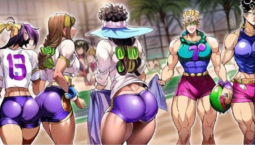 ai_generated ass girls jojo&amp;#039;s_bizarre_adventure thick_ass