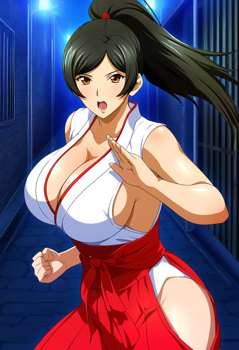 1girl accurate_art_style alluring big_breasts black_hair brown_eyes cleavage dead_or_alive dead_or_alive_6 dead_or_alive_xtreme dead_or_alive_xtreme_2 dead_or_alive_xtreme_3 dead_or_alive_xtreme_3_fortune dead_or_alive_xtreme_beach_volleyball dead_or_alive_xtreme_venus_vacation doasuki kunoichi momiji ninja_gaiden ponytail tecmo