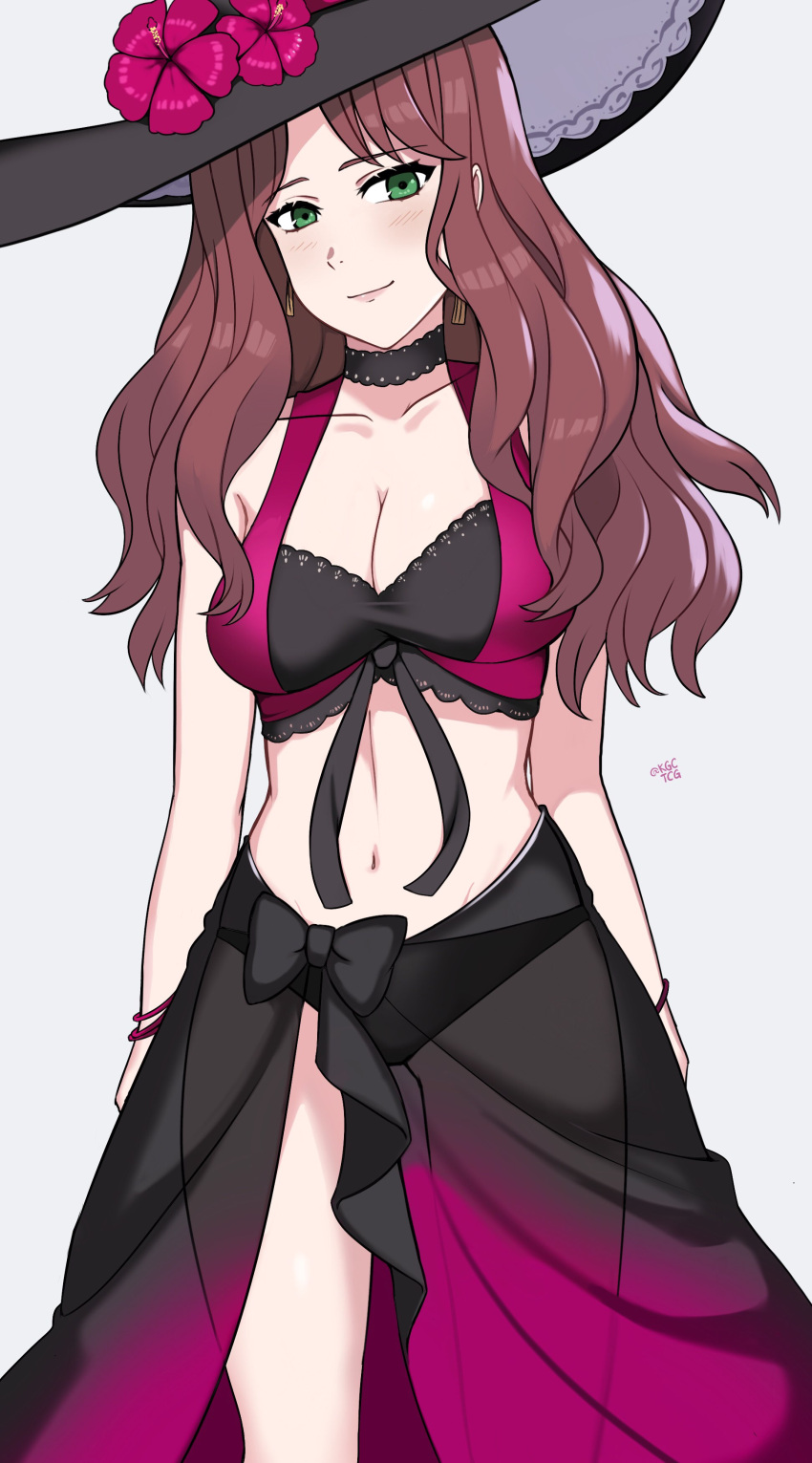 1girl 1girl 1girl alluring alternate_costume big_breasts bikini dorothea_arnault female_only fire_emblem fire_emblem:_three_houses fire_emblem_heroes kgctcg nintendo official_alternate_costume swimsuit