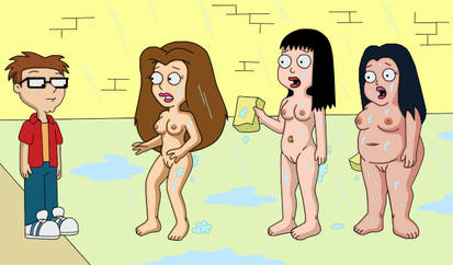 american_dad bbw clothed_male debbie_hyman hayley_smith lisa_silver medium_breasts nude_female pussy steve_smith washing wet yuraofthehairfan