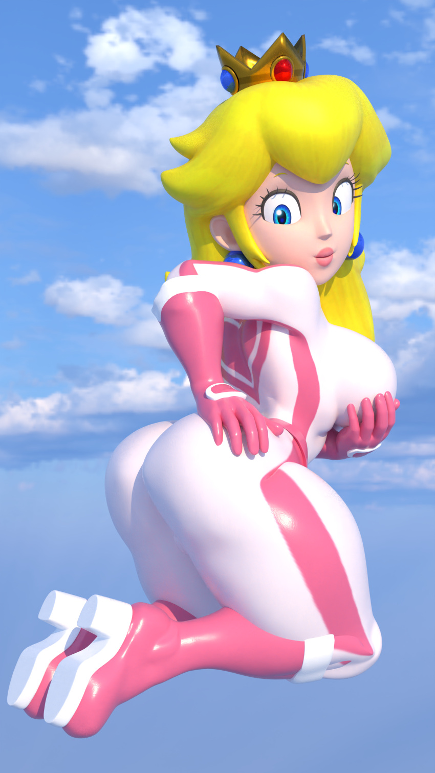 3d 3d_(artwork) big_ass big_breasts infinit_eclipse princess_peach super_mario_bros. super_smash_bros.