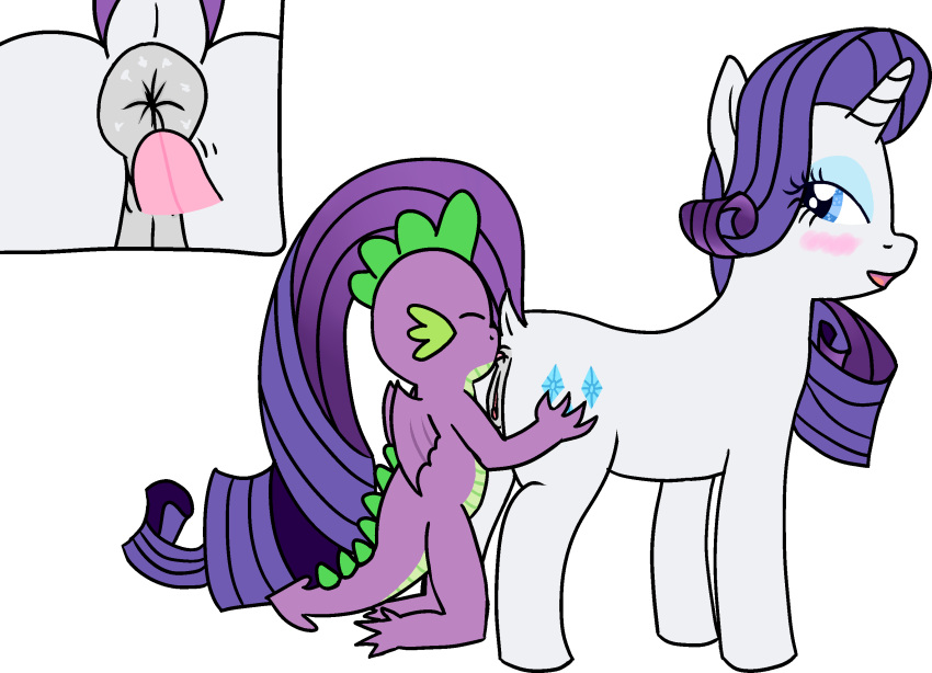 1girl anal anal_oral_sex anal_sex anilingus anilingus anus dragon fillyscent male male/female oral oral_sex poniidesu rarity_(mlp) sex spike_(mlp) unicorn unicorn_pony