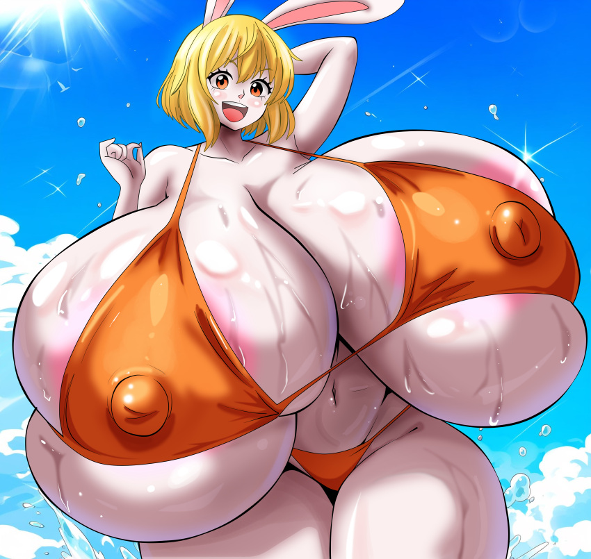 anthro bikini blonde_hair bunny_ears bunny_girl carrot_(one_piece) greengiant2012 one_piece voluptuous