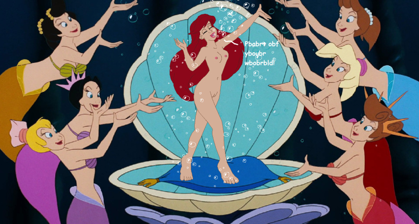 adella alana andrina aquata arista attina breasts closed_eyes disney edit feet feetlovers8841 naked_female navel nude princess_ariel pussy red_hair sexy_body the_little_mermaid toes