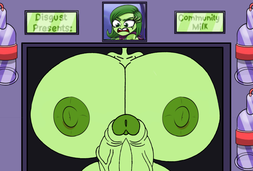 disgust_(inside_out) disney futanari huge_penis hyper_breasts hypfutalover inside_out milking_machine penis_milking_machine ready_to_cum tagme