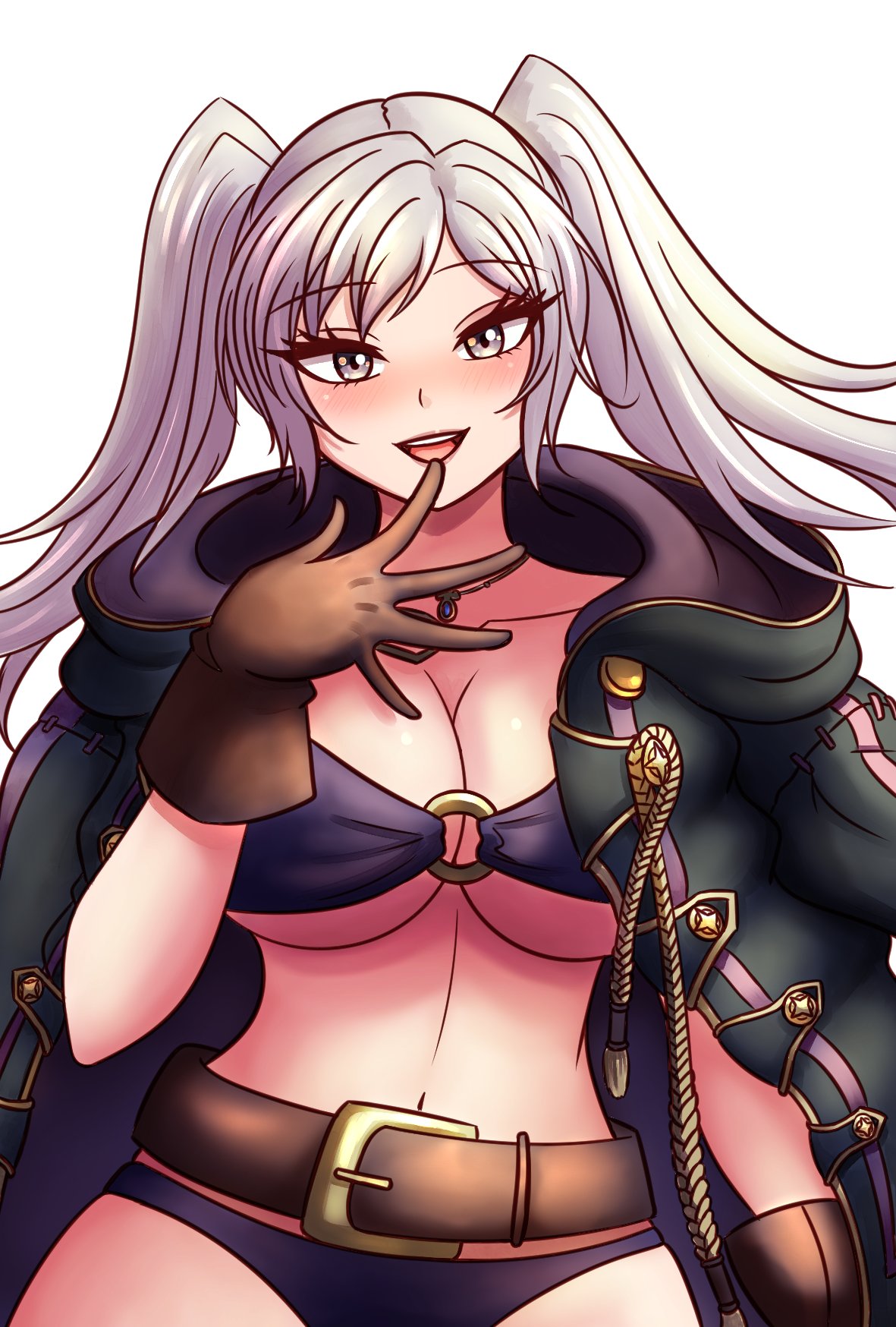 1girl 1girl 1girl alluring alternate_costume big_breasts bikini female_only fire_emblem fire_emblem_awakening looking_at_viewer nintendo official_alternate_costume open_mouth purple_bikini purple_swimsuit robin_(fire_emblem) robin_(fire_emblem)_(female) robin_(summer)_(fire_emblem)_(female) swimsuit willanator