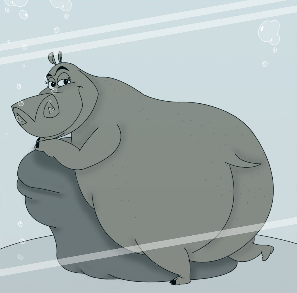 1girl ass butt_crack darkbunny666 dat_ass dreamworks female feral gloria_the_hippopotamus hippopotamus huge_ass madagascar_(series) ph0220_(artist) solo submerged tagme underwater water water_tank zoo