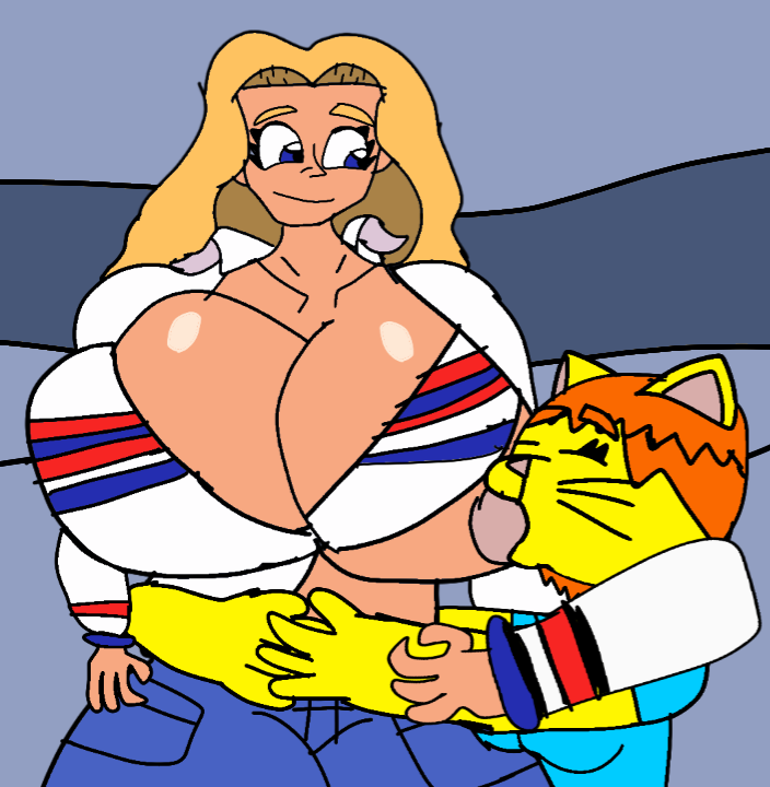 1girl 2_girls animation aquamarine_henkiss big_ass big_breasts bionic_woman blonde_hair blue_eyes blue_shirt breast_implants breast_sucking breastfeeding breasts cats_with_tits catswithtits cleavage closed_eyes clothed clothes colored fake_breasts female_only flipaclip fully_clothed gadereta_henkiss gaderetahenkiss garderetahenkiss gigantic_breasts grey_henkiss greyhenkiss hips huge_ass huge_breasts hugging human human_only hyper hyper_ass hyper_breasts hyper_butt jaime_sommers large_ass large_butt nipple_suck nipples nonude orange_eyebrows orange_hair pink_ears pink_nose seloka's_revenge solo_female sucking_breasts sucking_nipples the_bionic_woman the_tilampado_and_zhycip_show thetilampadoandzhycipshow thick_ass thick_thighs thighs tilampado_(series) top_heavy wide_hips yellow_body yellow_skin