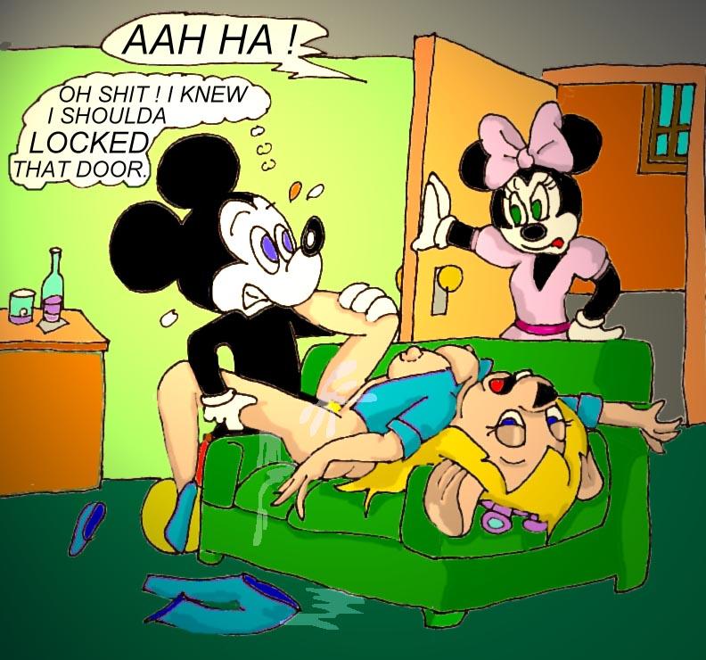 blue_eyes cheating chip_&amp;#039;n_dale_rescue_rangers color couch crossover cum disney english_text fur furry furry_only gadget_hackwrench green_eyes mickey_mouse minnie_mouse nipples text trio