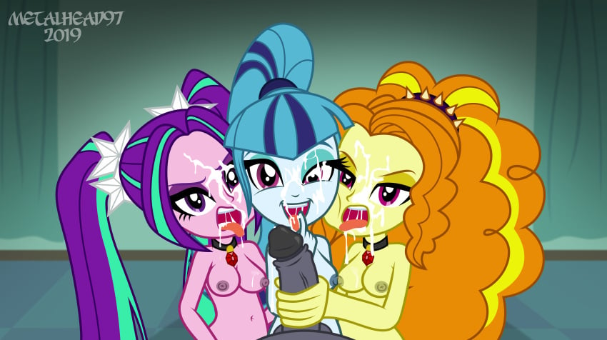 2019 3_girls adagio_dazzle aria_blaze black_penis blue_hair blue_skin breasts cum cum_in_mouth equestria_girls facial friendship_is_magic handjob metalhead97 my_little_pony navel nipples orange_hair penis pink_skin purple_eyes purple_hair rainbow_rocks sonata_dusk yellow_skin