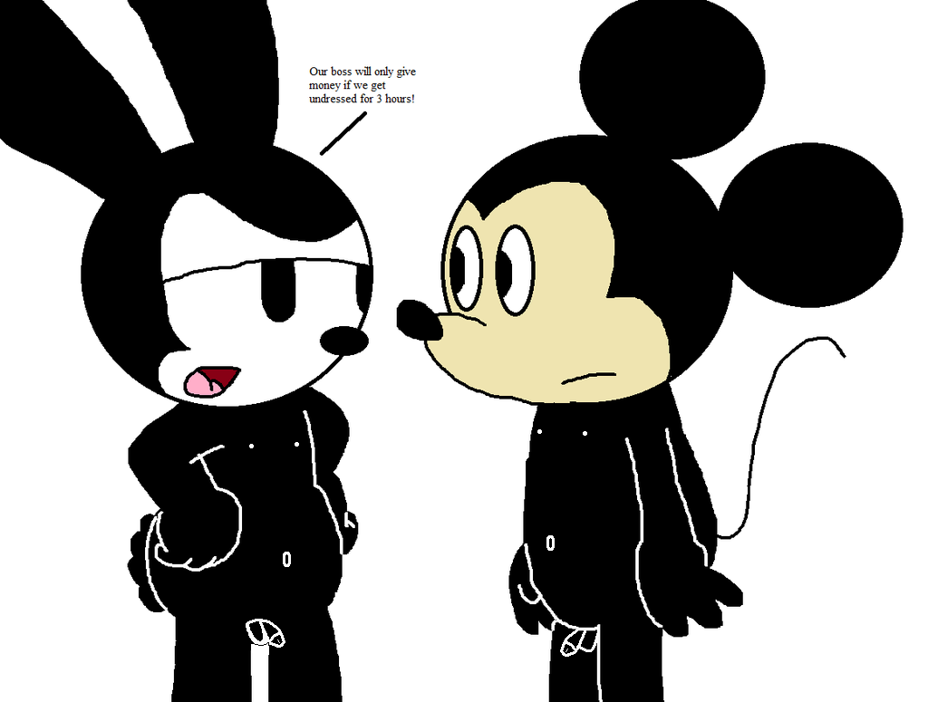 disney english_text male male_only males_only mickey_mouse nude oswald oswald_the_lucky_rabbit penis tagme text