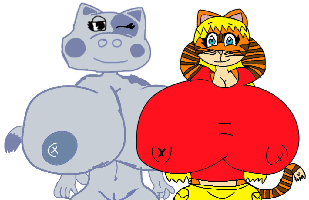 1girl 2024 2_girls 44_cats 44cats anthro anthro_on_anthro arms_behind_head bella_(htf) bella_the_cow big_boobs_cat big_breasts black_eyes blue_eyes breast_expansion breasts cat_tail cats_with_tits catswithtits cleavage closed_mouth cow cow_tail drawing eyebrows female/female female_only gigantic_breasts ginesbuffycats grey_body grey_ears grey_nipples grey_pussy grey_skin happy_face happy_sex happy_tree_friends htf kittentits lampilina_gines lampilinagines long_hair milady's_family milady'sfamily miladys'family miladysfamily navel nipples_visible_through_clothing orange_body orange_cat orange_skin pink_ears pink_nose pocket porn pornography pussy red_shirt redgines sex sexy winking_eye xxx yellow_hair yellow_shorts