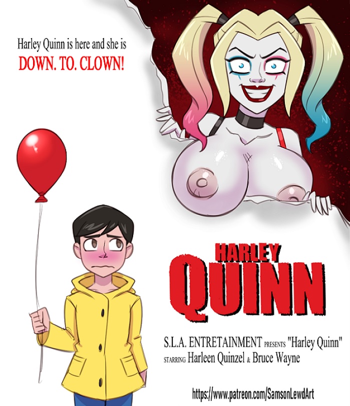 batman_(series) breasts clown clown_girl dc_comics halloween harley_quinn nipples parody samson_00